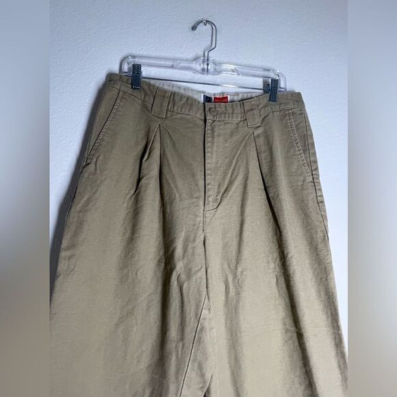 Vintage Arizona High Waist Linen Pants Size 34W/ 25L Beige - Picture 4 of 14